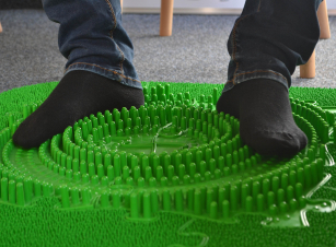 Orthopuzzle - Massage Puzzlematten Fußmatten-Set für Office - Grün