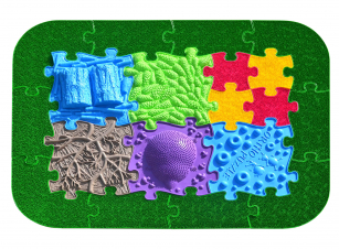 Orthopuzzle Waldpfad-Puzzle-Set - Sensorik Matten für Kinder