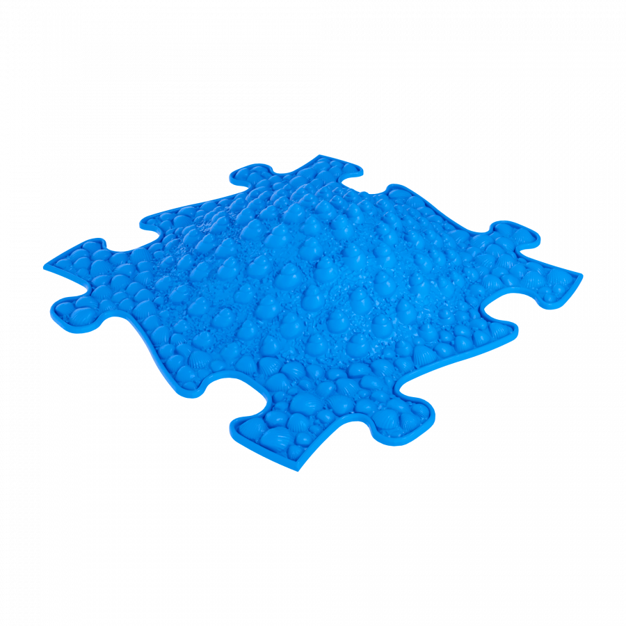 Orthopuzzle - Orthopedic floor mats - Coast with hard surface in blue